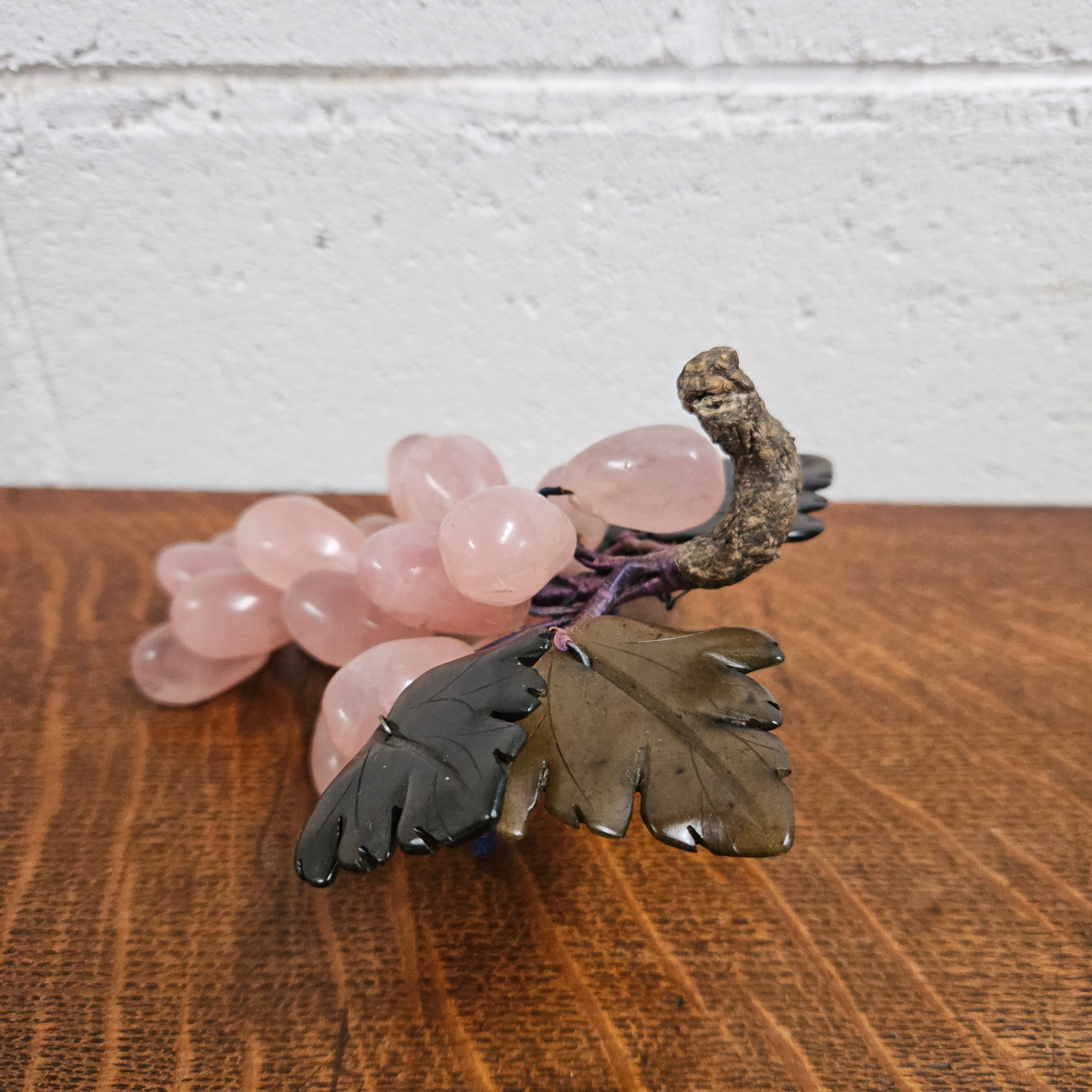 Vintage Chinese Rose Quartz Bunch of Grapes | Antique & Vintage | Moonee Ponds Antiques | Australia Wide Delivery