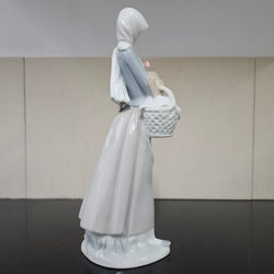 Lladro Girl With Rooster Figurine | Antique & Vintage | Moonee Ponds Antiques | Australia Wide Delivery