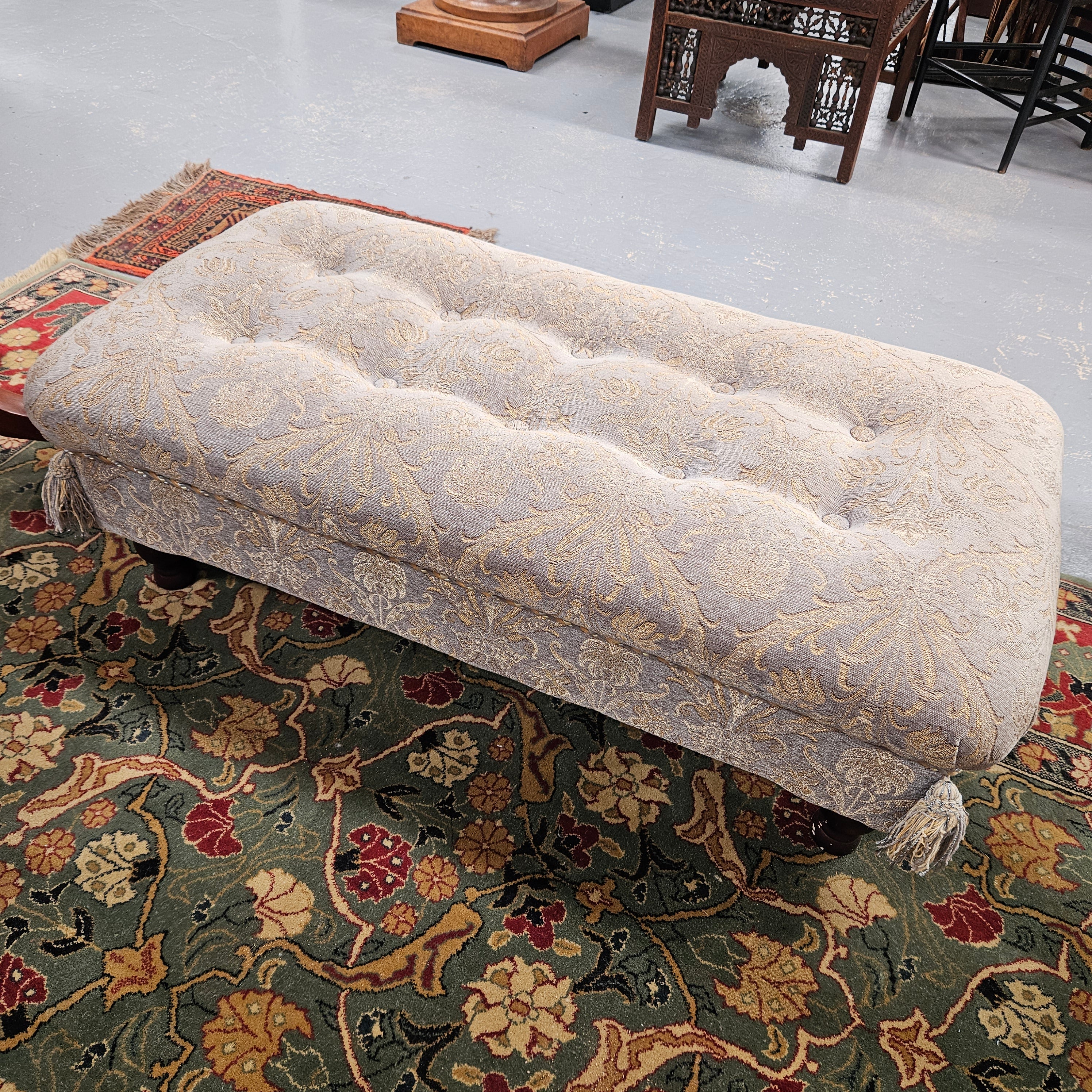 Large Vintage Upholstered Ottoman | Antique & Vintage | Moonee Ponds Antiques | Australia Wide Delivery
