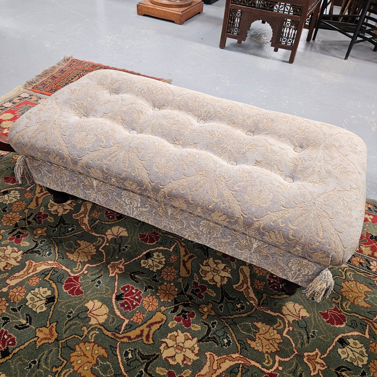 Large Vintage Upholstered Ottoman