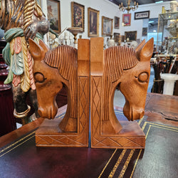 Pair of Large Vintage Carved Horse Bookends | Antique & Vintage | Moonee Ponds Antiques | Australia Wide Delivery