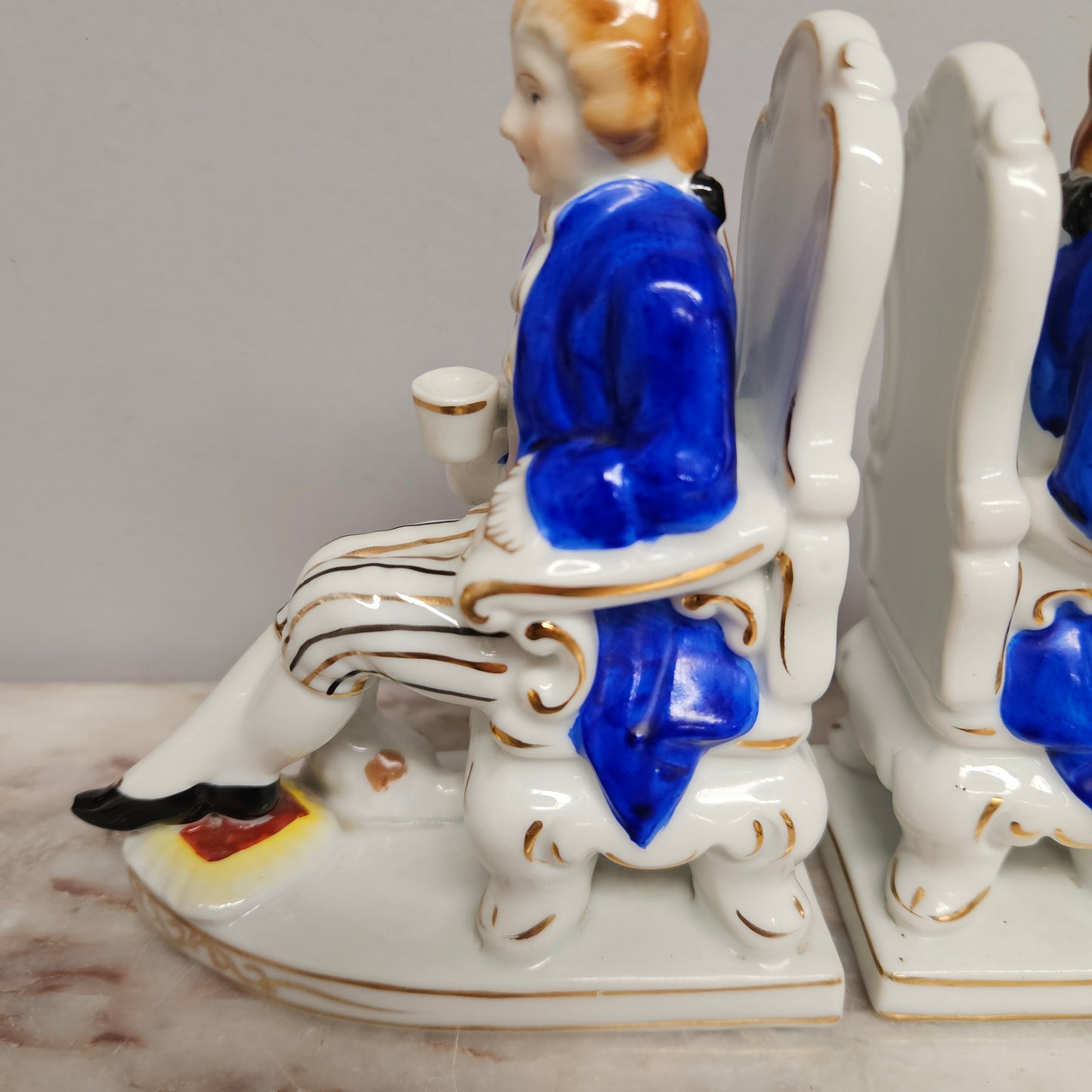 Pair of Vintage Porcelain Bookends