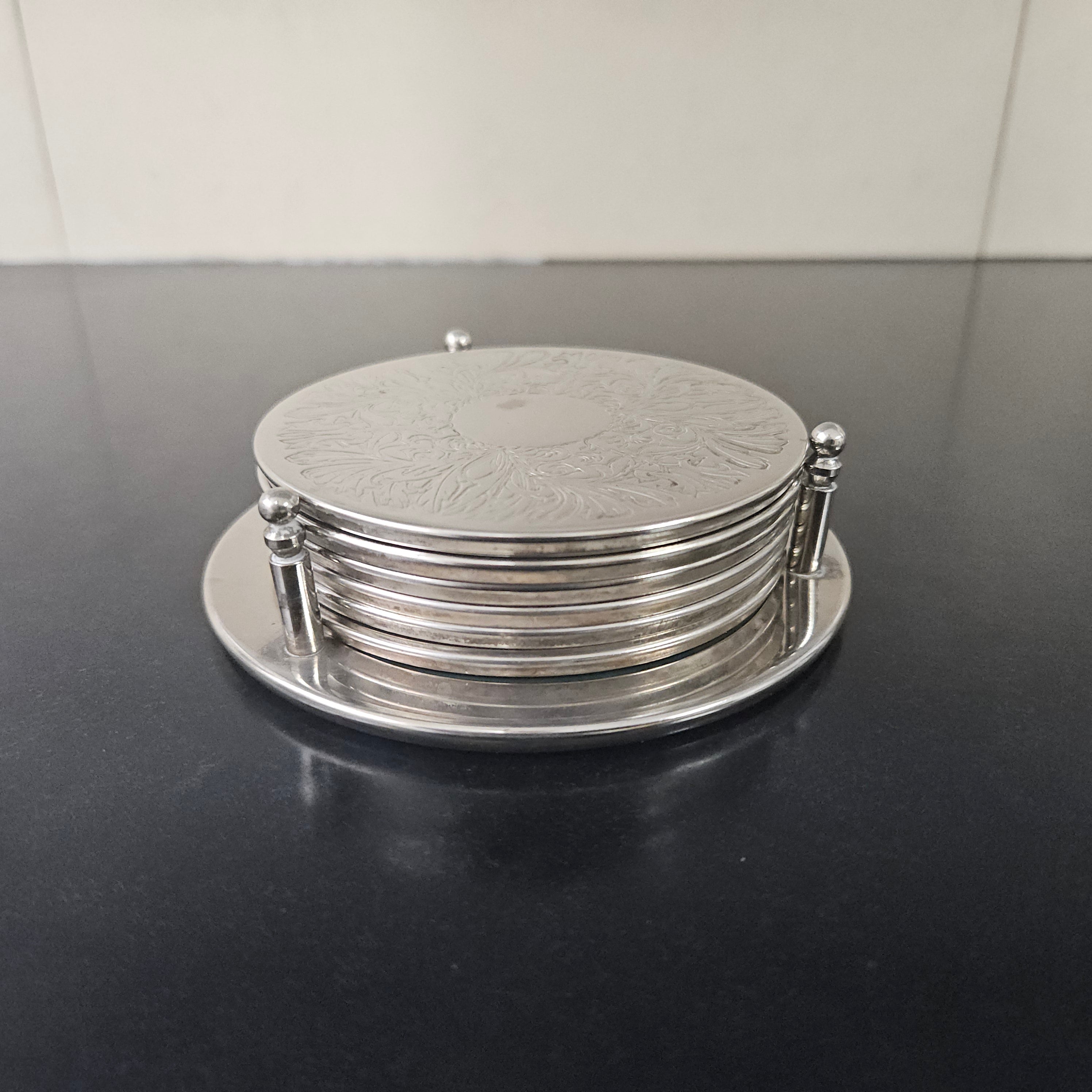 Silver Plated Coaster Set | Antique & Vintage | Moonee Ponds Antiques | Australia Wide Delivery