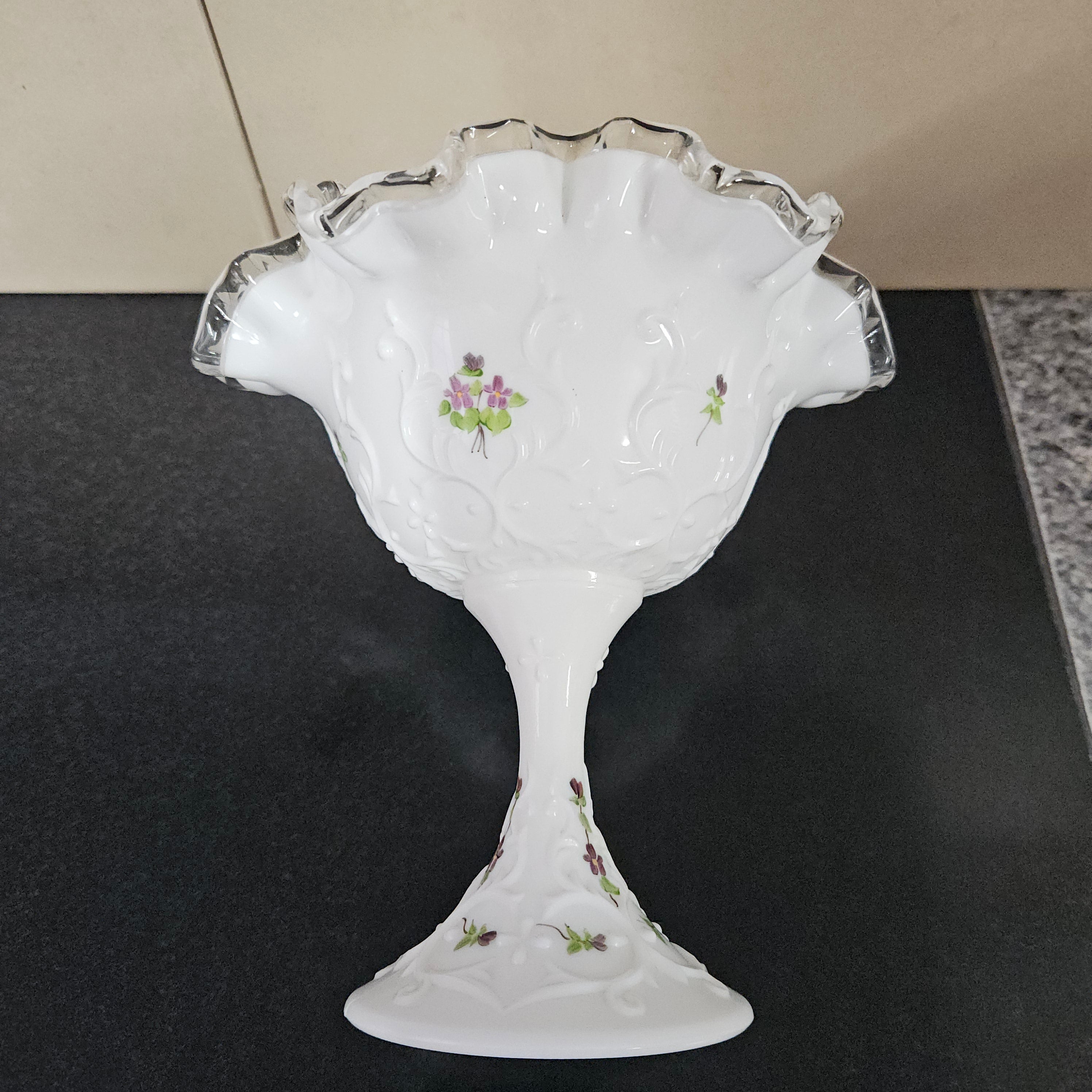 Fenton Hand Painted & Signed Comport | Antique & Vintage | Moonee Ponds Antiques | Australia Wide Delivery