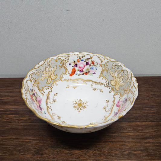 Pretty Early Victorian Hand Painted Bristol Bowl