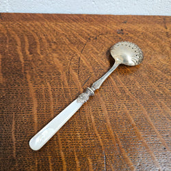 Mother of Pearl & EPNS Silver Sifting Spoon | Antique & Vintage | Moonee Ponds Antiques | Australia Wide Delivery