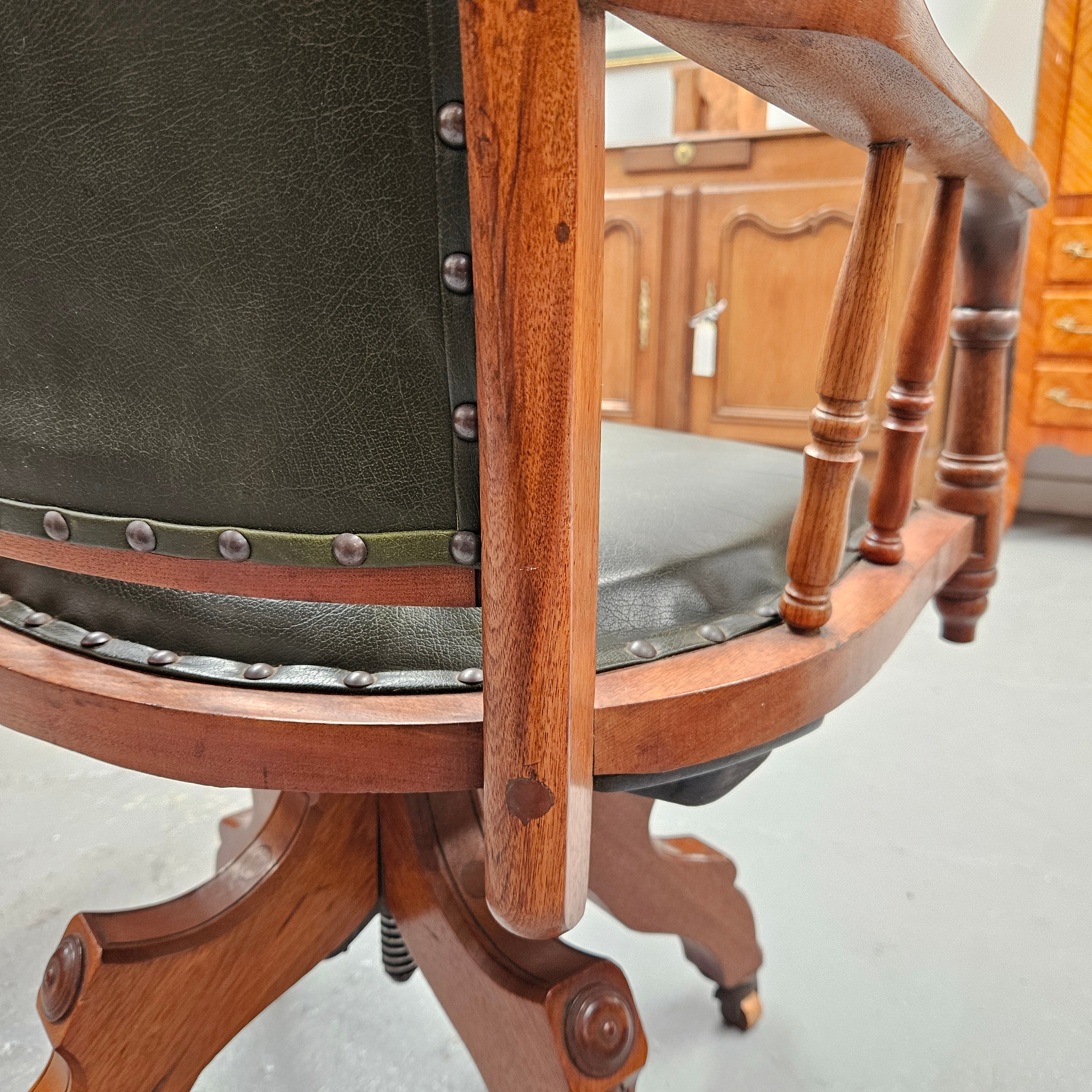 Very attractive Edwardian Mahogany Desk Chair | Antique & Vintage | Moonee Ponds Antiques | Australia Wide Delivery