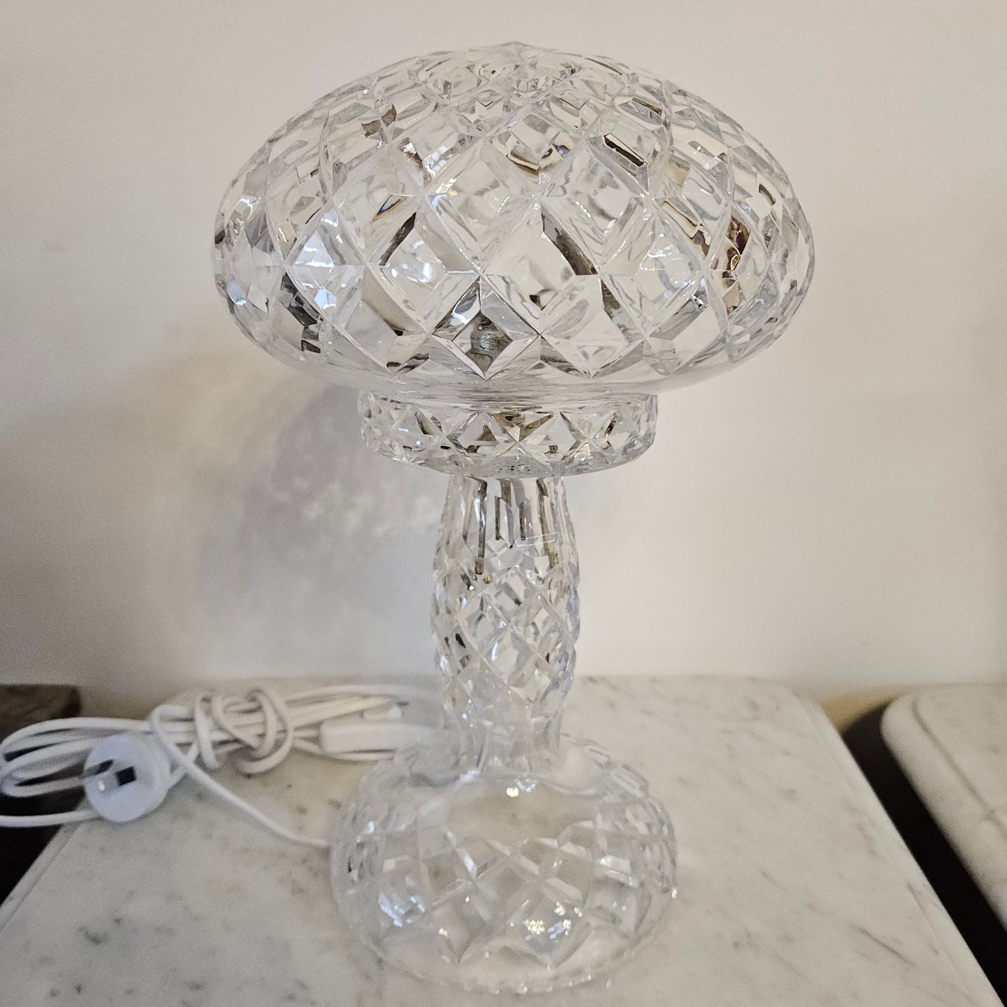 Vintage Bohemian Crystal Boudoir Table Lamp