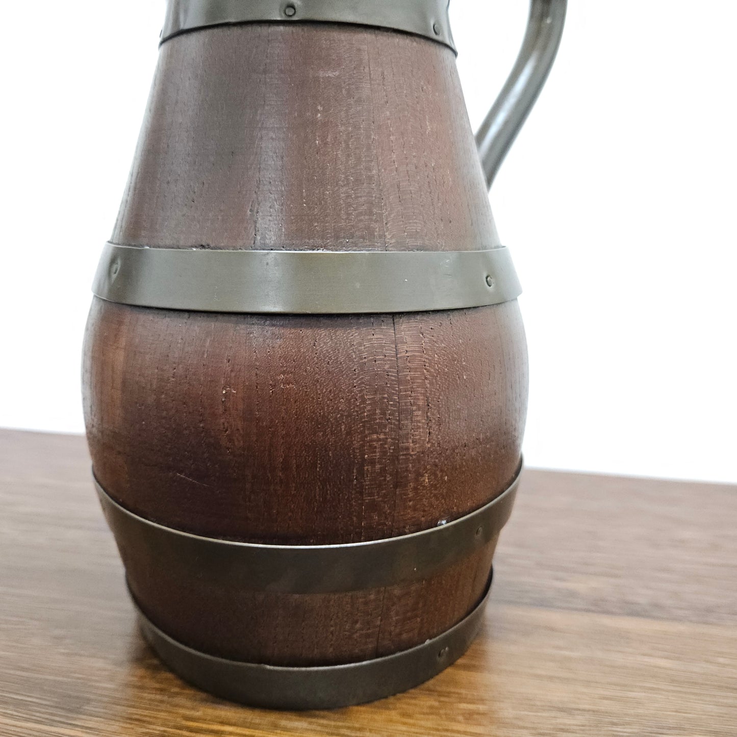 Antique Miniature Copper & French Oak Pitcher