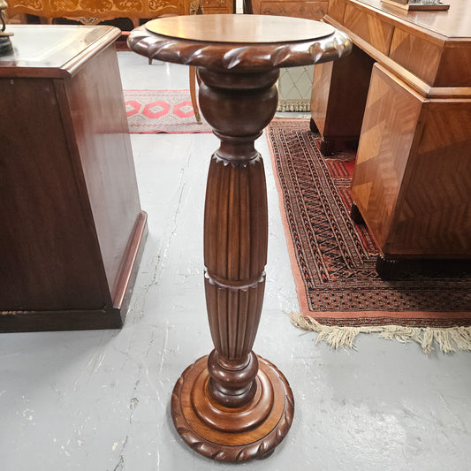 Antique Walnut Wooden Pedestal