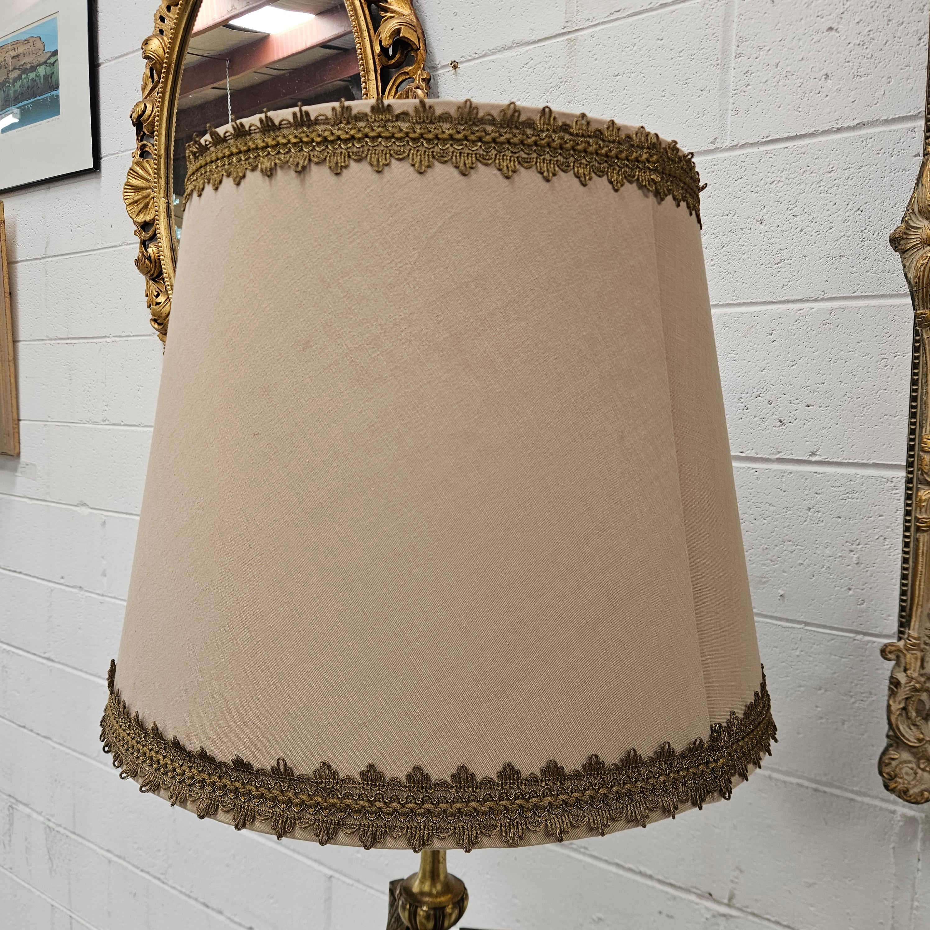Napolean Style Gilt Standard Lamp & Shade | Antique & Vintage | Moonee Ponds Antiques | Australia Wide