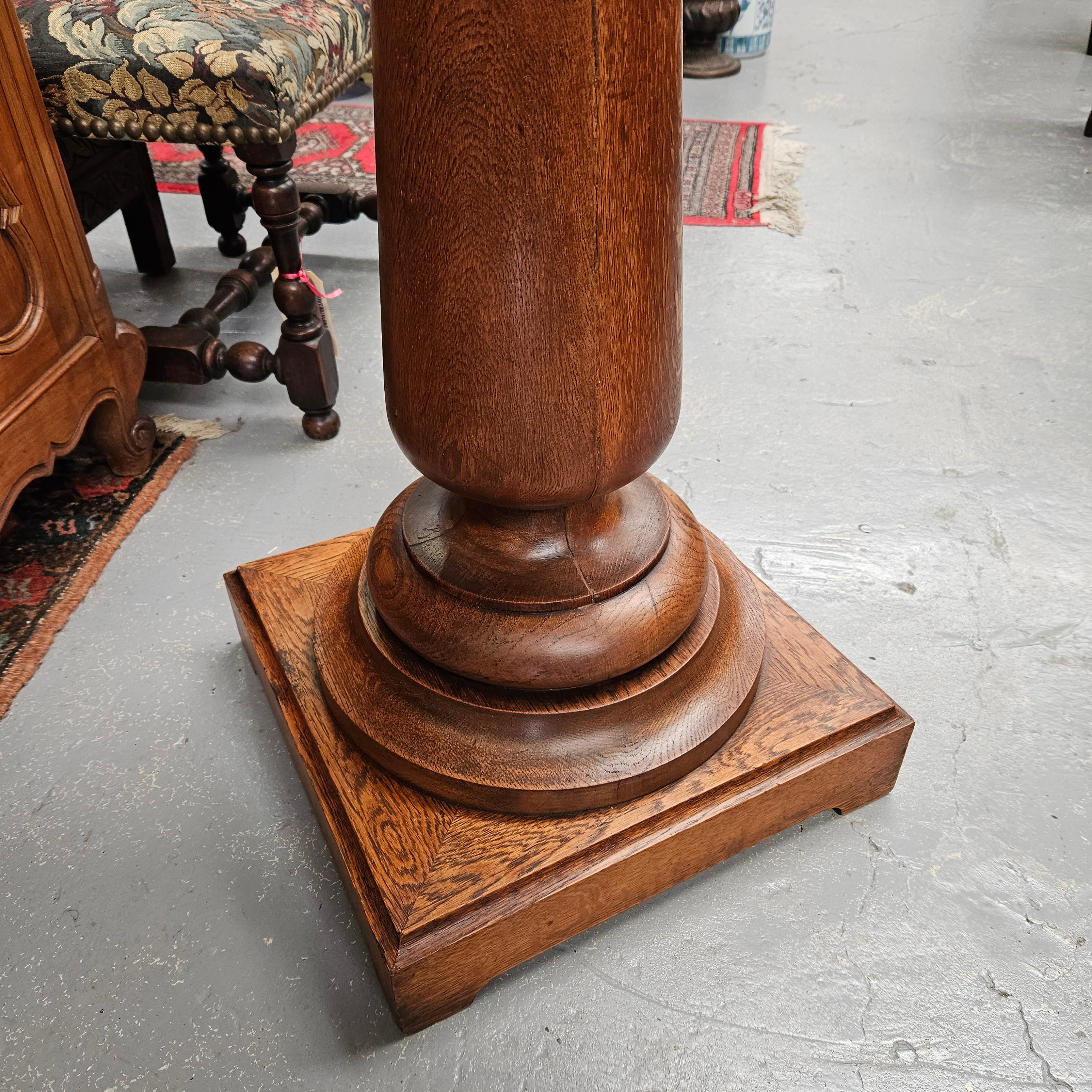 Grand French Oak Pedestal | Antique & Vintage | Moonee Ponds Antiques | Australia Wide Delivery