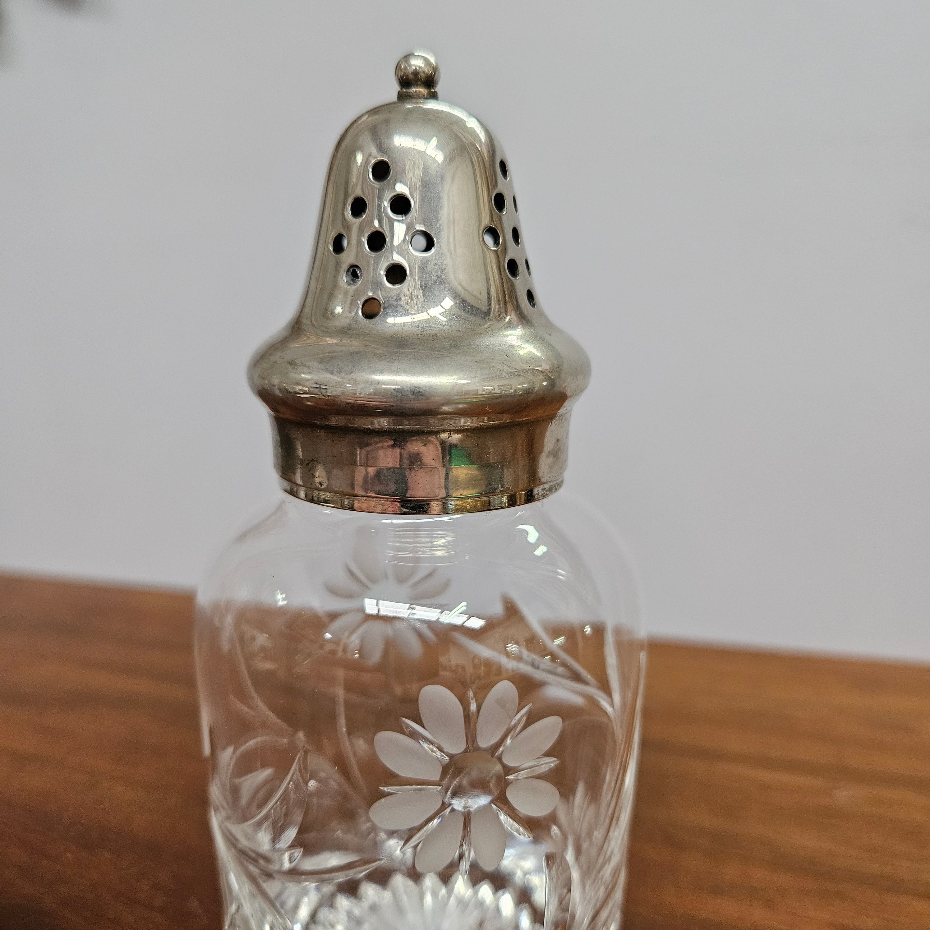 Vintage "Stuart" Cut Crystal & Silver Plated Sugar Shaker | Antique & Vintage | Moonee Ponds Antiques | Australia Wide