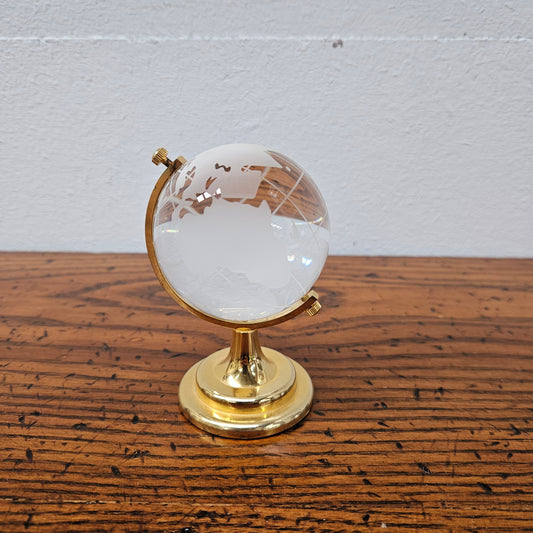 Vintage Crystal Globe of the World