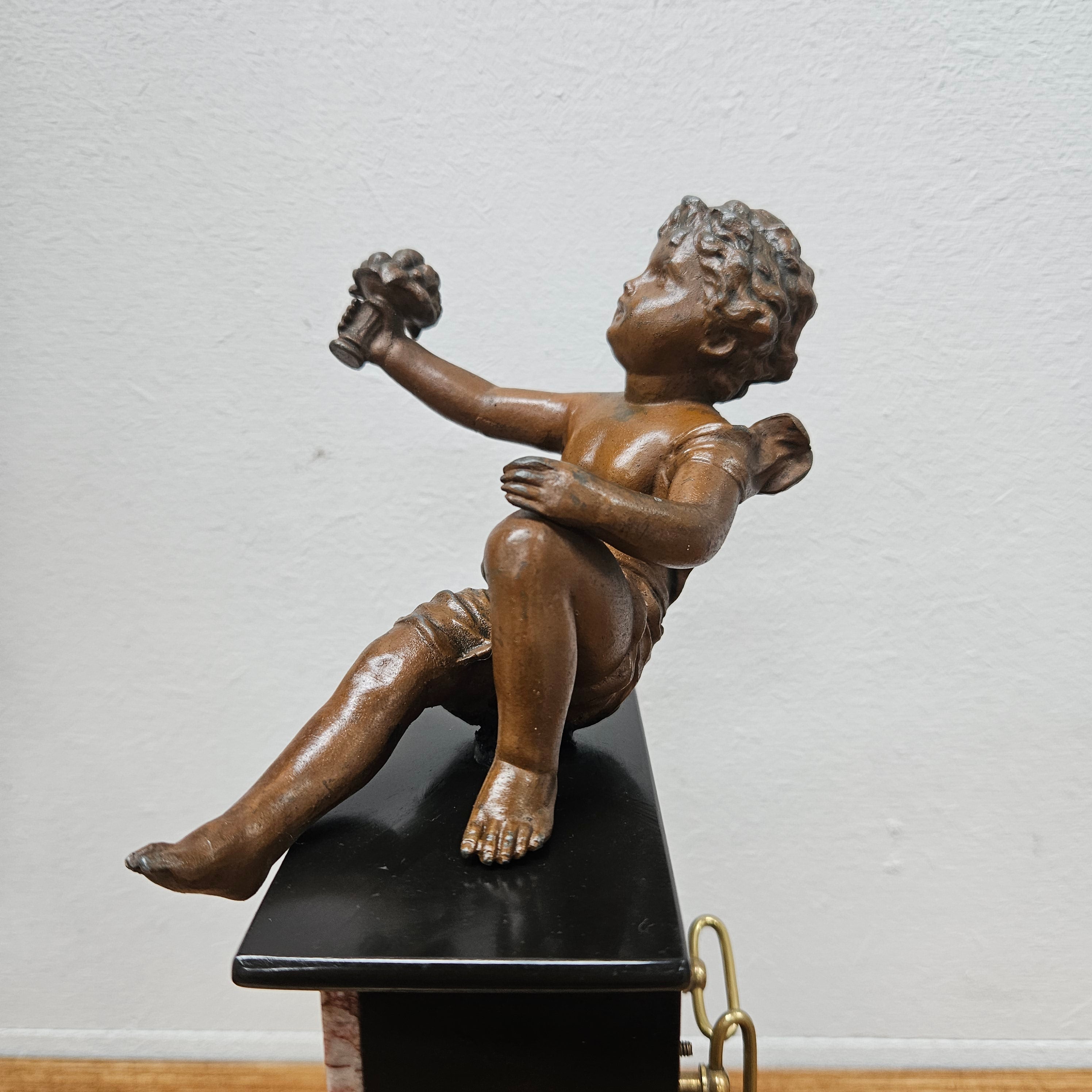 Antique French Mantle Clock Featuring Cherub | Antique & Vintage | Moonee Ponds Antiques | Australia Wide Delivery