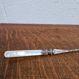 Antique Mother of Pearl & EPNS Pickle Fork