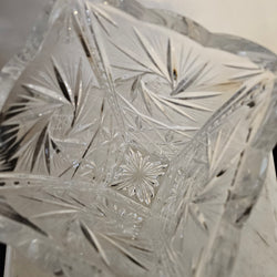 Large Hand Cut Crystal Vase | Antique & Vintage | Moonee Ponds Antiques | Australia Wide Delivery