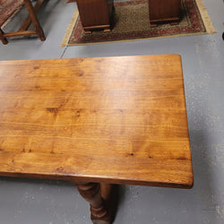 Solid Figured Oak Farmhouse Table | Antique & Vintage | Moonee Ponds Antiques | Australia Wide Delivery