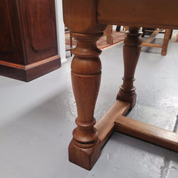 Solid Figured Oak Farmhouse Table | Antique & Vintage | Moonee Ponds Antiques | Australia Wide Delivery