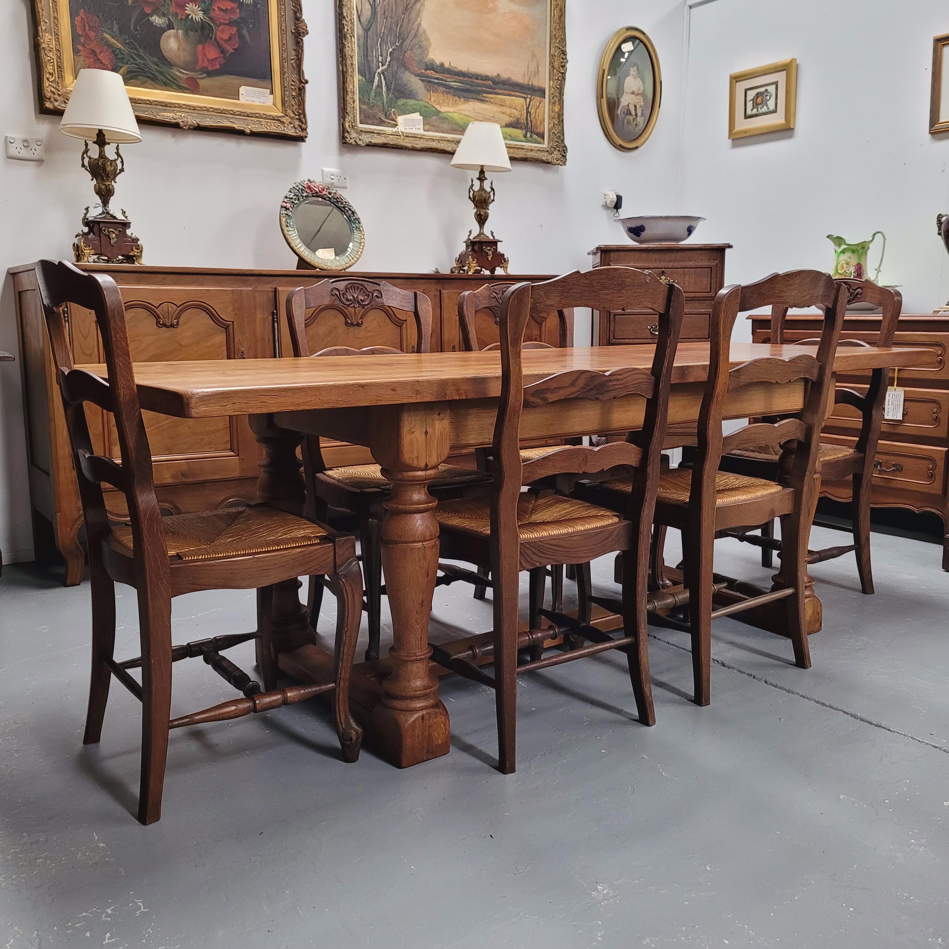 Solid Figured Oak Farmhouse Table | Antique & Vintage | Moonee Ponds Antiques | Australia Wide Delivery
