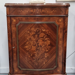 Beautiful 19th Century French Marquetry Inlaid Salon Cabinet