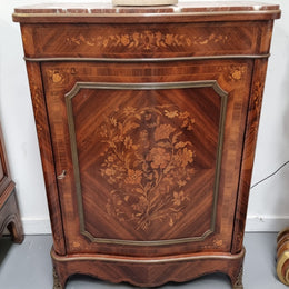 Beautiful 19th Century French Marquetry Inlaid Salon Cabinet
