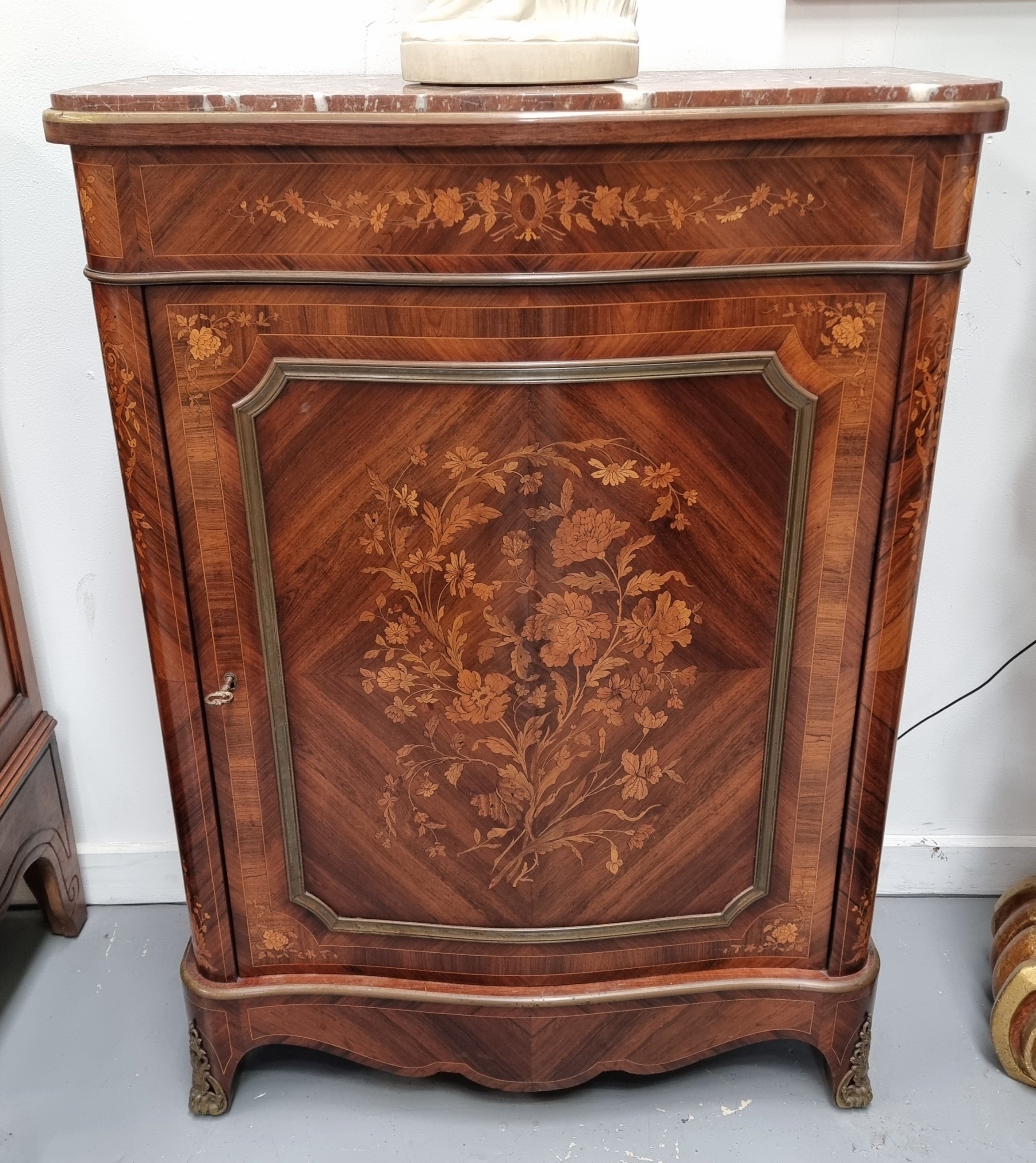 Beautiful 19th Century French Marquetry Inlaid Salon Cabinet | Antique & Vintage | Moonee Ponds Antiques | Australia Wide Delivery