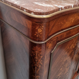 Beautiful 19th Century French Marquetry Inlaid Salon Cabinet