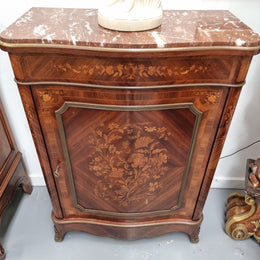 Beautiful 19th Century French Marquetry Inlaid Salon Cabinet