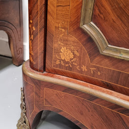 Beautiful 19th Century French Marquetry Inlaid Salon Cabinet