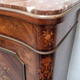 Beautiful 19th Century French Marquetry Inlaid Salon Cabinet