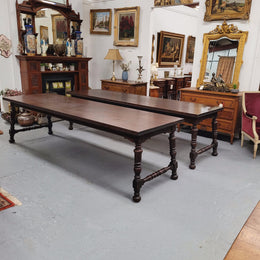 Silky Oak Spanish Style Refectory Dining Table