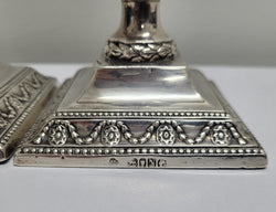 Pair of London Sterling Silver Neo Classical Style Candle Sticks | Antique & Vintage | Moonee Ponds Antiques | Australia Wide Delivery