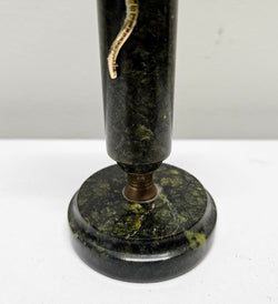 Vintage Marble & Brass Candle Stick Holder Featuring Lizard | Antique & Vintage | Moonee Ponds Antiques | Australia Wide Delivery