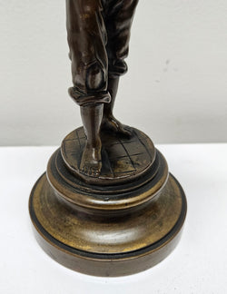 Victorian Bronze Figure 'Market Seller' | Antique & Vintage | Moonee Ponds Antiques | Australia Wide Delivery