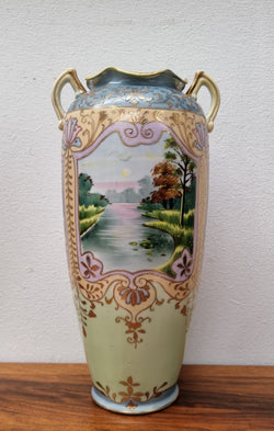 Beautiful Hand Painted Japanese Vase | Antique & Vintage | Moonee Ponds Antiques | Australia Wide Delivery