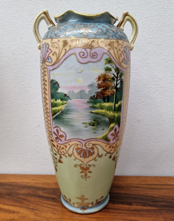 Beautiful Hand Painted Japanese Vase | Antique & Vintage | Moonee Ponds Antiques | Australia Wide Delivery