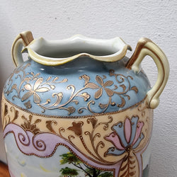 Beautiful Hand Painted Japanese Vase | Antique & Vintage | Moonee Ponds Antiques | Australia Wide Delivery