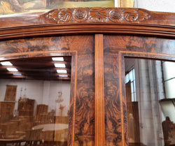 Art Deco Figured Walnut Inlaid Two Door Bookcase | Antique & Vintage | Moonee Ponds Antiques | Australia Wide Delivery