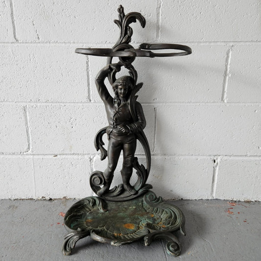 French Antique Bronze Umbrella Stand