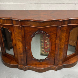 Victorian Figured Walnut Serpentine Shape Sideboard