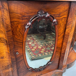 Victorian Figured Walnut Serpentine Shape Sideboard