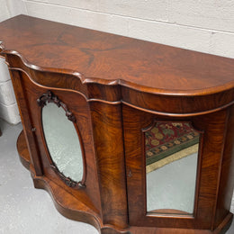 Victorian Figured Walnut Serpentine Shape Sideboard