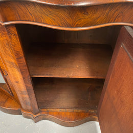 Victorian Figured Walnut Serpentine Shape Sideboard