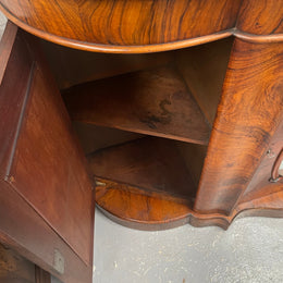 Victorian Figured Walnut Serpentine Shape Sideboard