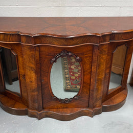 Victorian Figured Walnut Serpentine Shape Sideboard