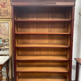 Louis XVI Style Open Mahogany Bookcase With Ormolu Mounts
