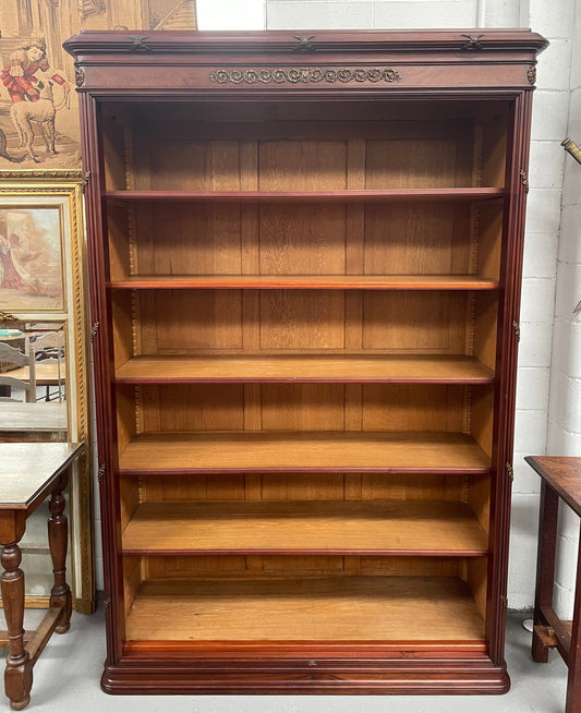 Louis XVI Style Open Mahogany Bookcase With Ormolu Mounts