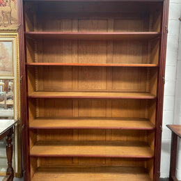 Louis XVI Style Open Mahogany Bookcase With Ormolu Mounts