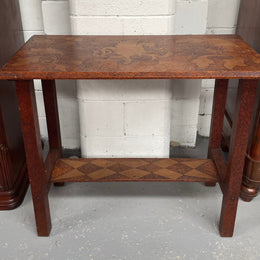 Lovely Arts & Crafts Pokerwork Side Table